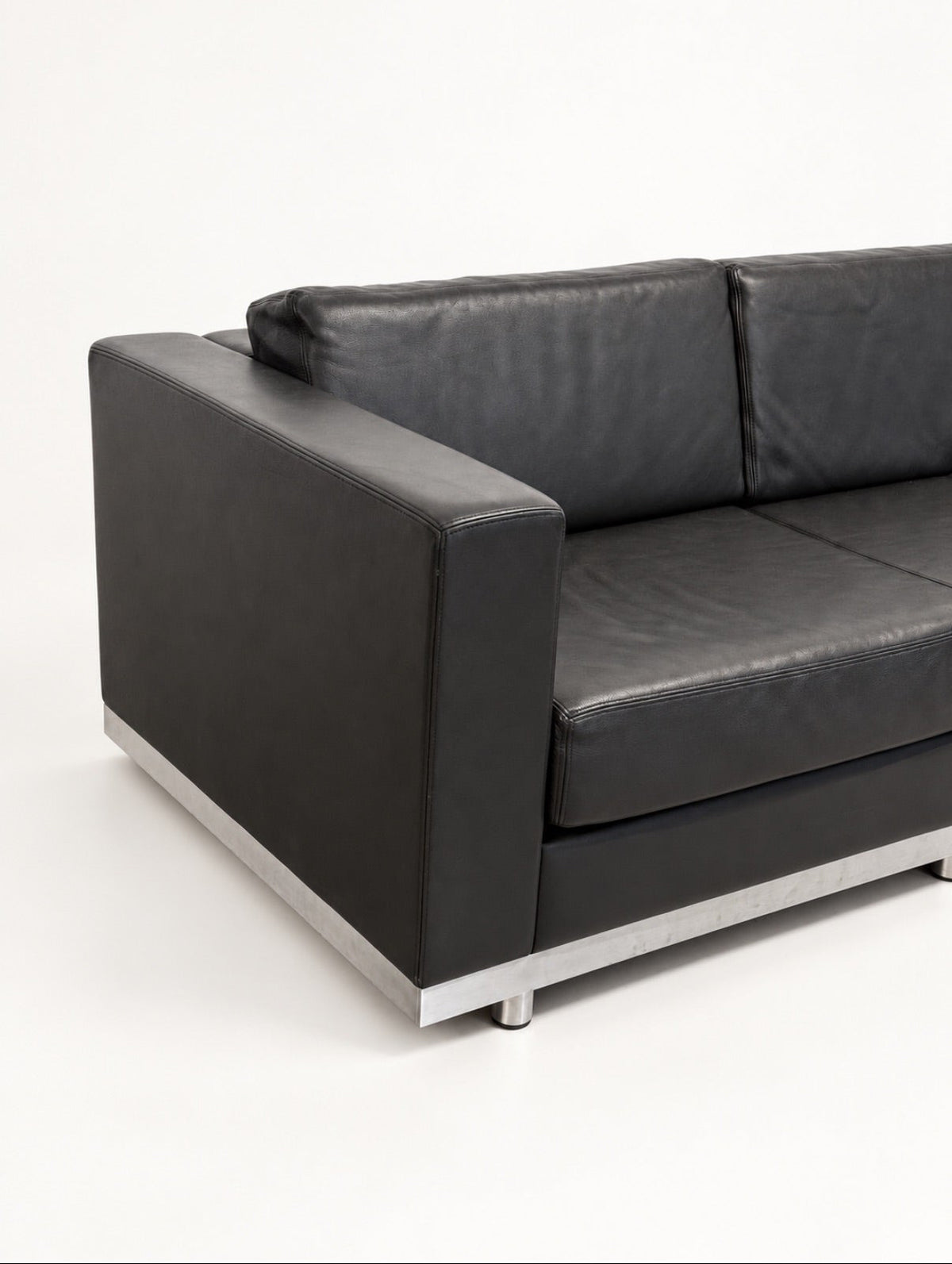 Bulo Black Leather 4-Seater Sofa