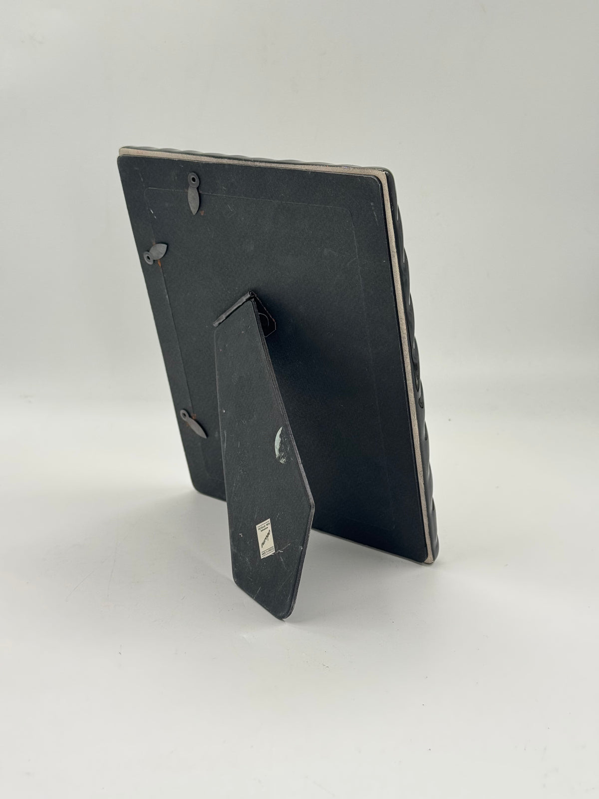 Black Lacquered Picture Frame with Twisted Rope Border