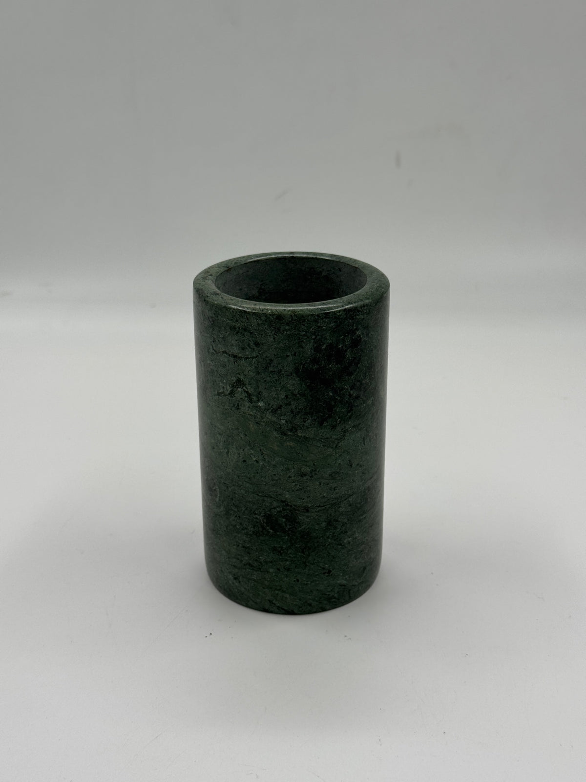 Vintage Green Marble Cylinder Vase