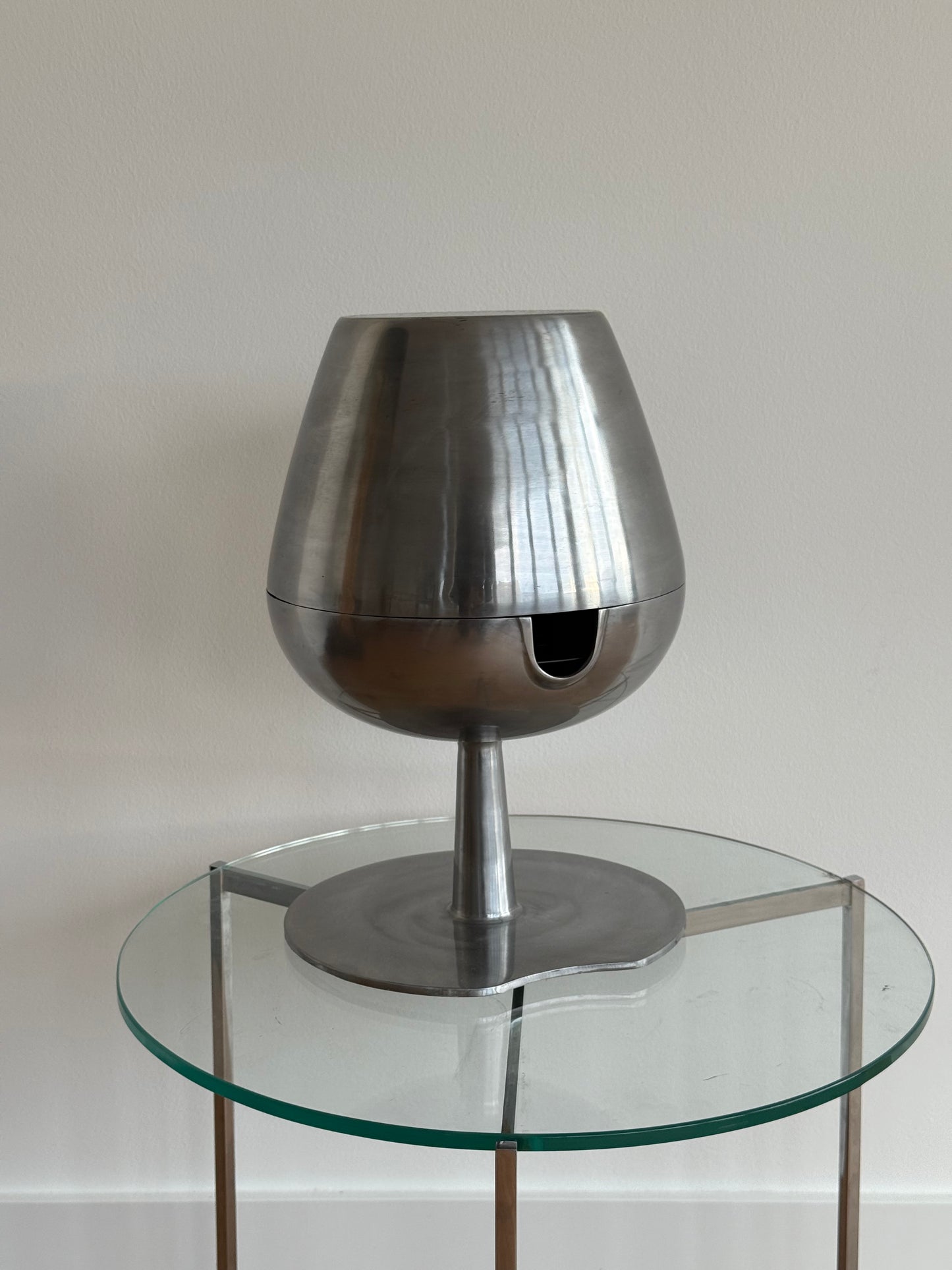 Modernist Wine Dispenser for Bag-in-Box Sculptural Metal Design (c. 1970s)