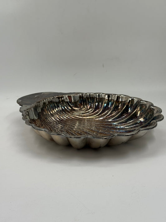 Silver-Plated Shell Dish