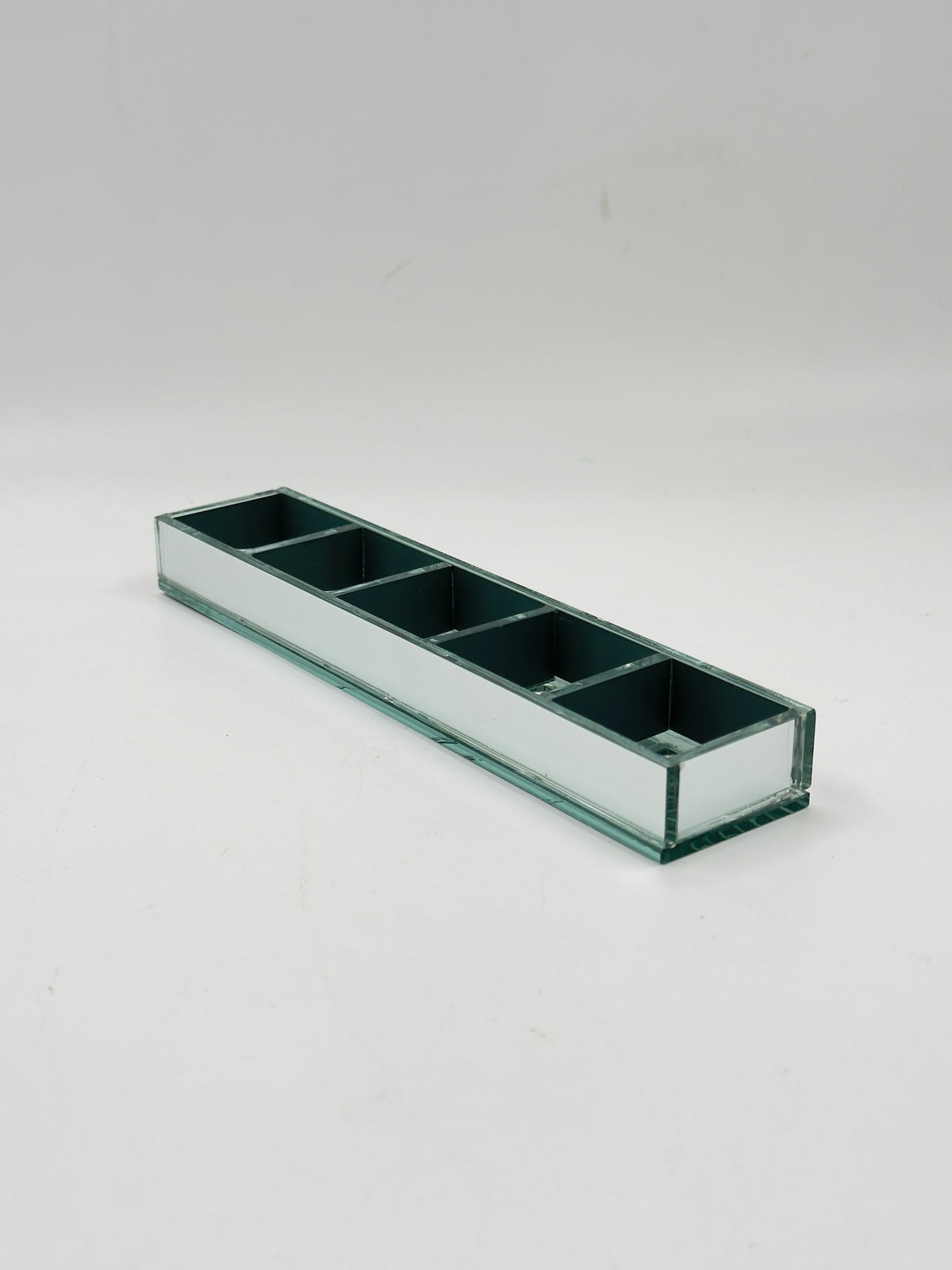 Vintage Mirrored Glass 5-Section Divided Tray