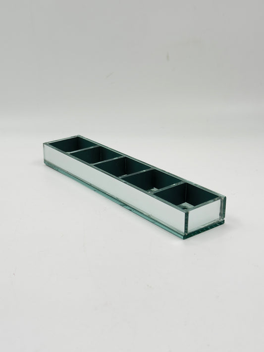 Mirrored Glass Divided Tray
