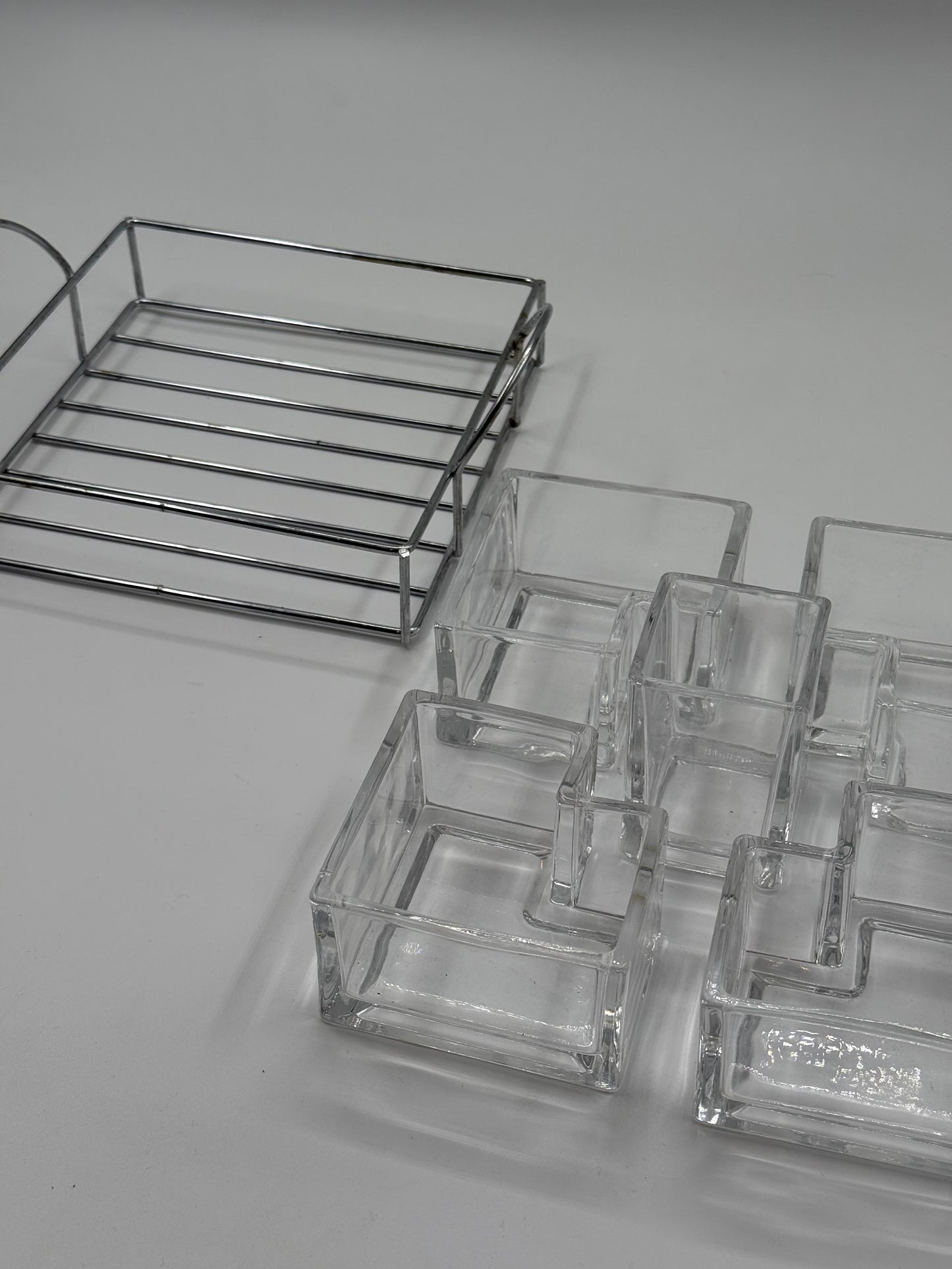 Modular Glass & Chrome Aperitif Set