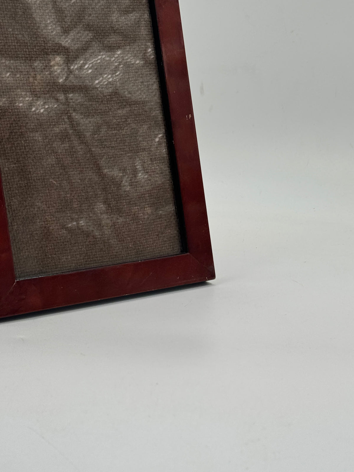 Burl-Effect Red Lacquer Photo Frame