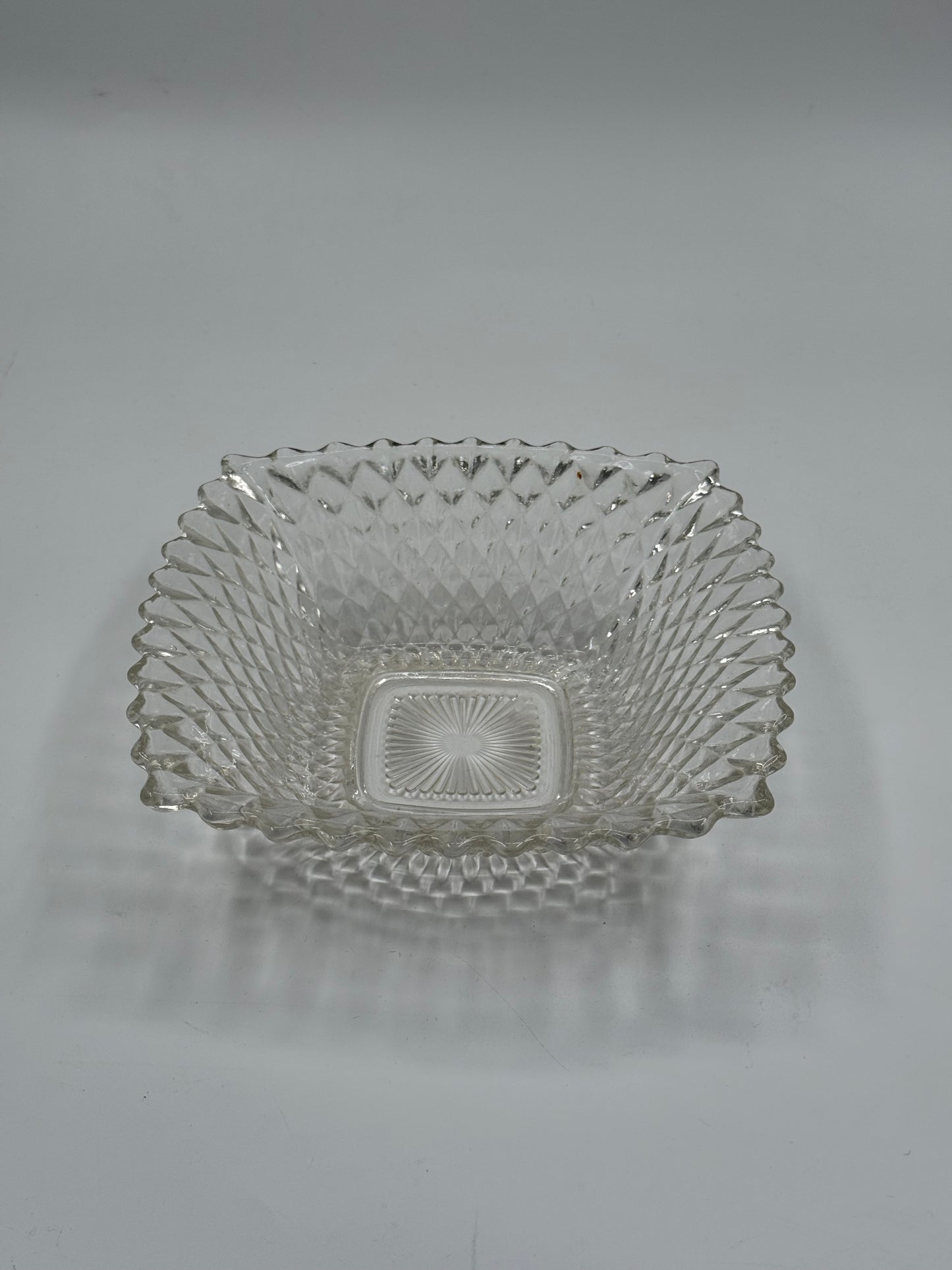 Diamond Cut Glass Bowl