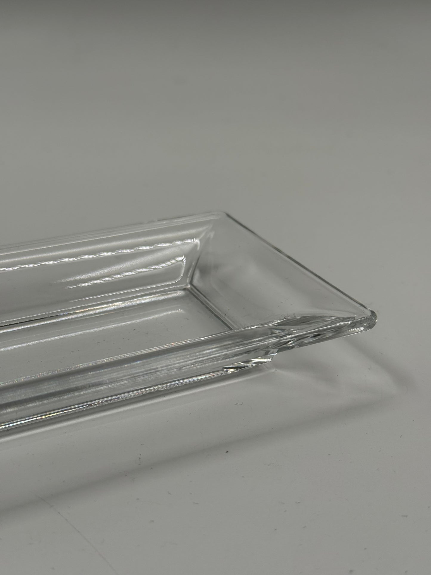 Clear Glass Rectangular Tray Minimalist Design