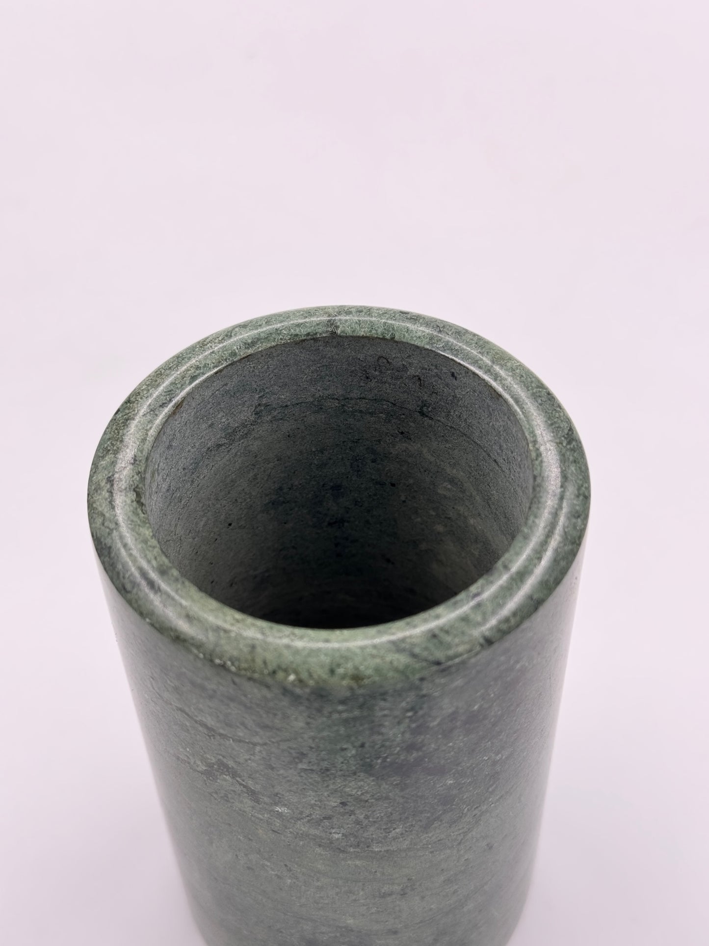 Vintage Green Marble Cylinder Vase