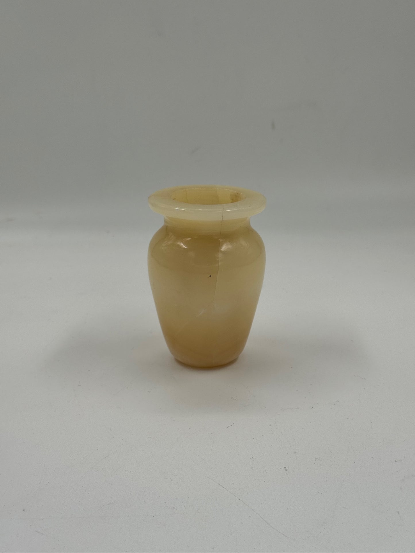 Vintage Honey Alabaster Urn Vase