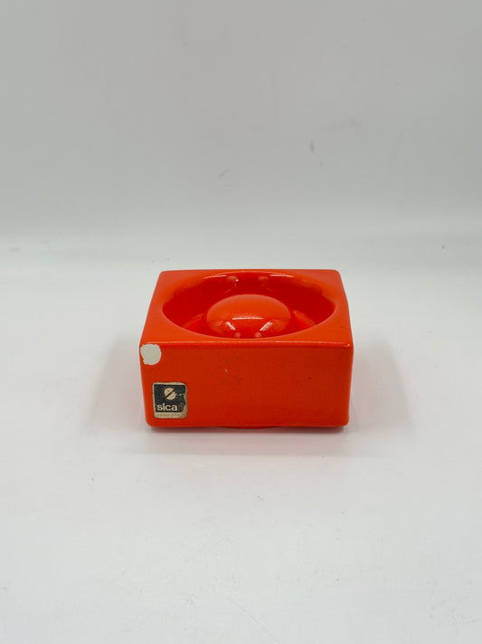 Sicart Orange Ceramic Ashtray