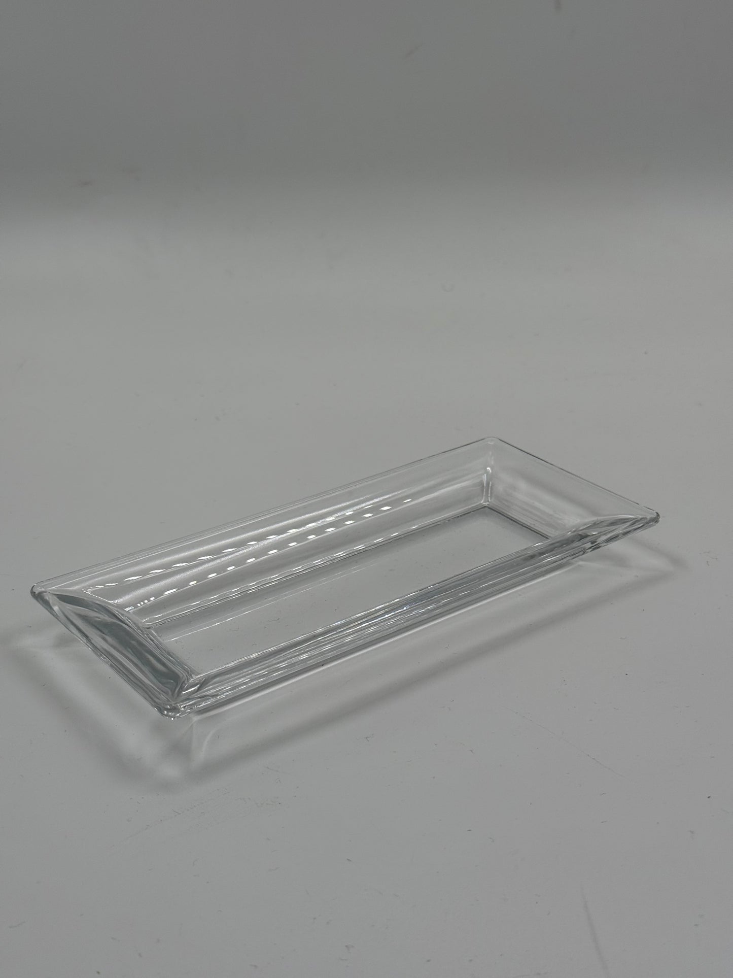 Clear Glass Rectangular Tray Minimalist Design