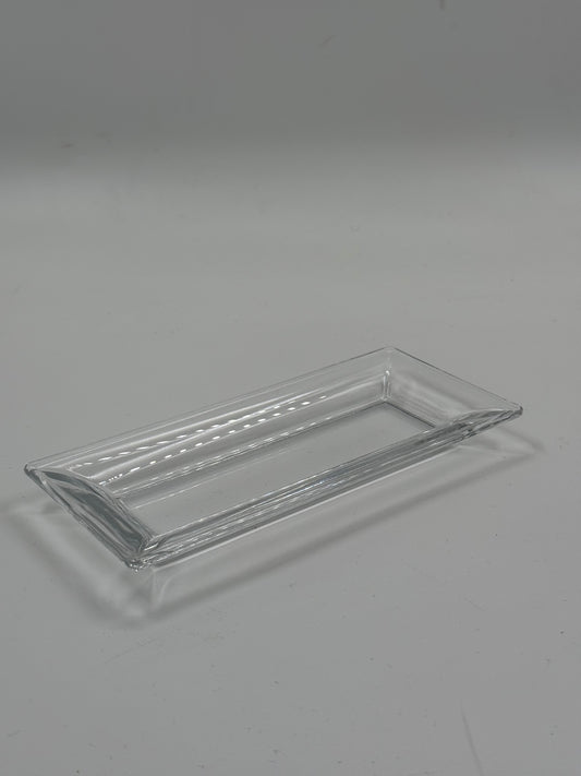 Clear Glass Rectangular Tray Minimalist Design