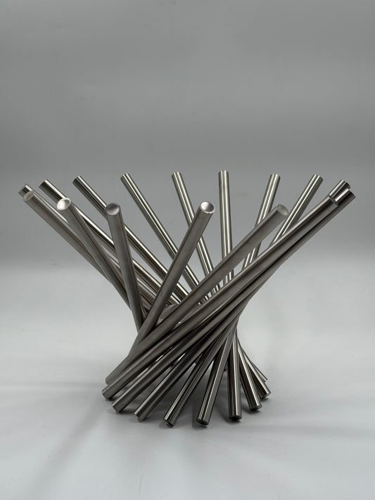Sculptural Stainless Steel Centerpiece