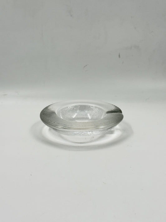 Linen-Textured Glass Ashtray