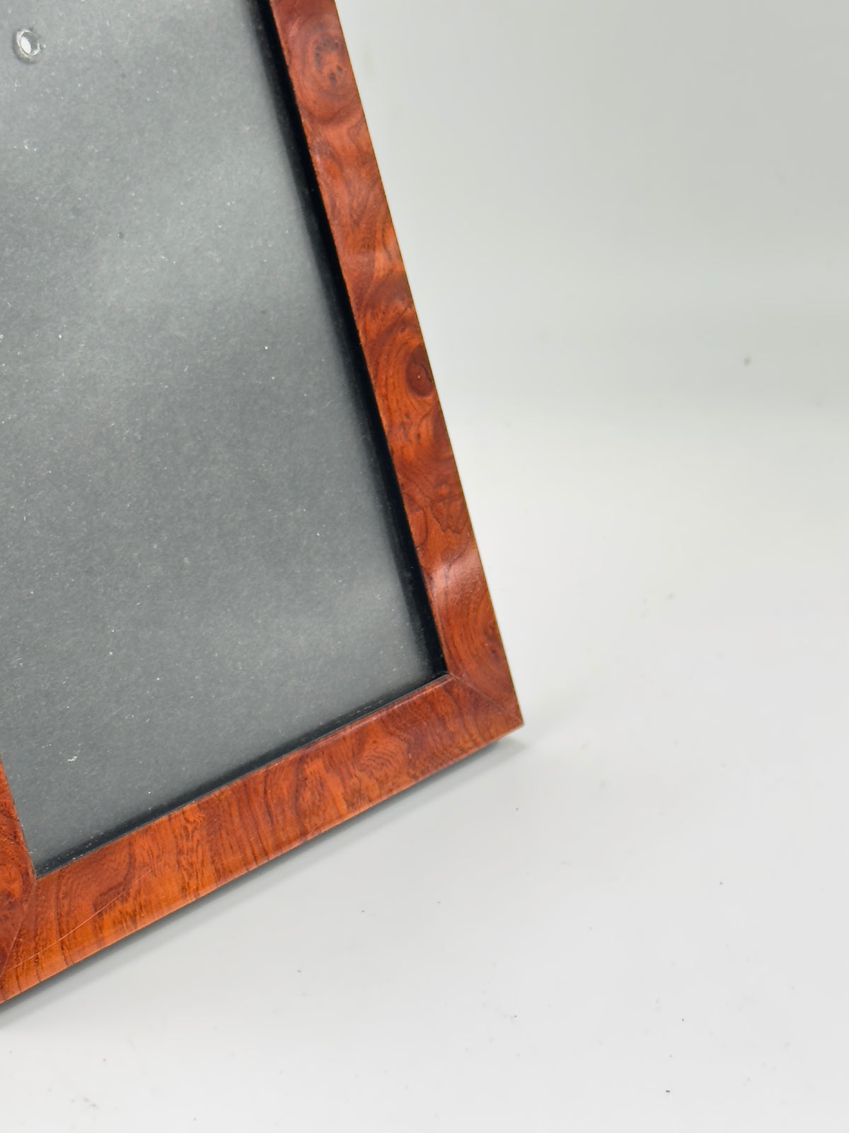 Vintage Faux Burl Wood Photo Frame with Easel Back
