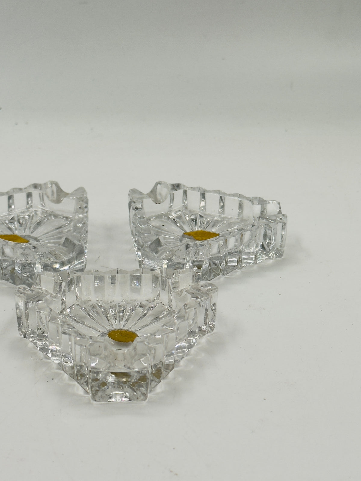Set of 3 Vintage German Lead Crystal Nut Dishes, Bleikristall