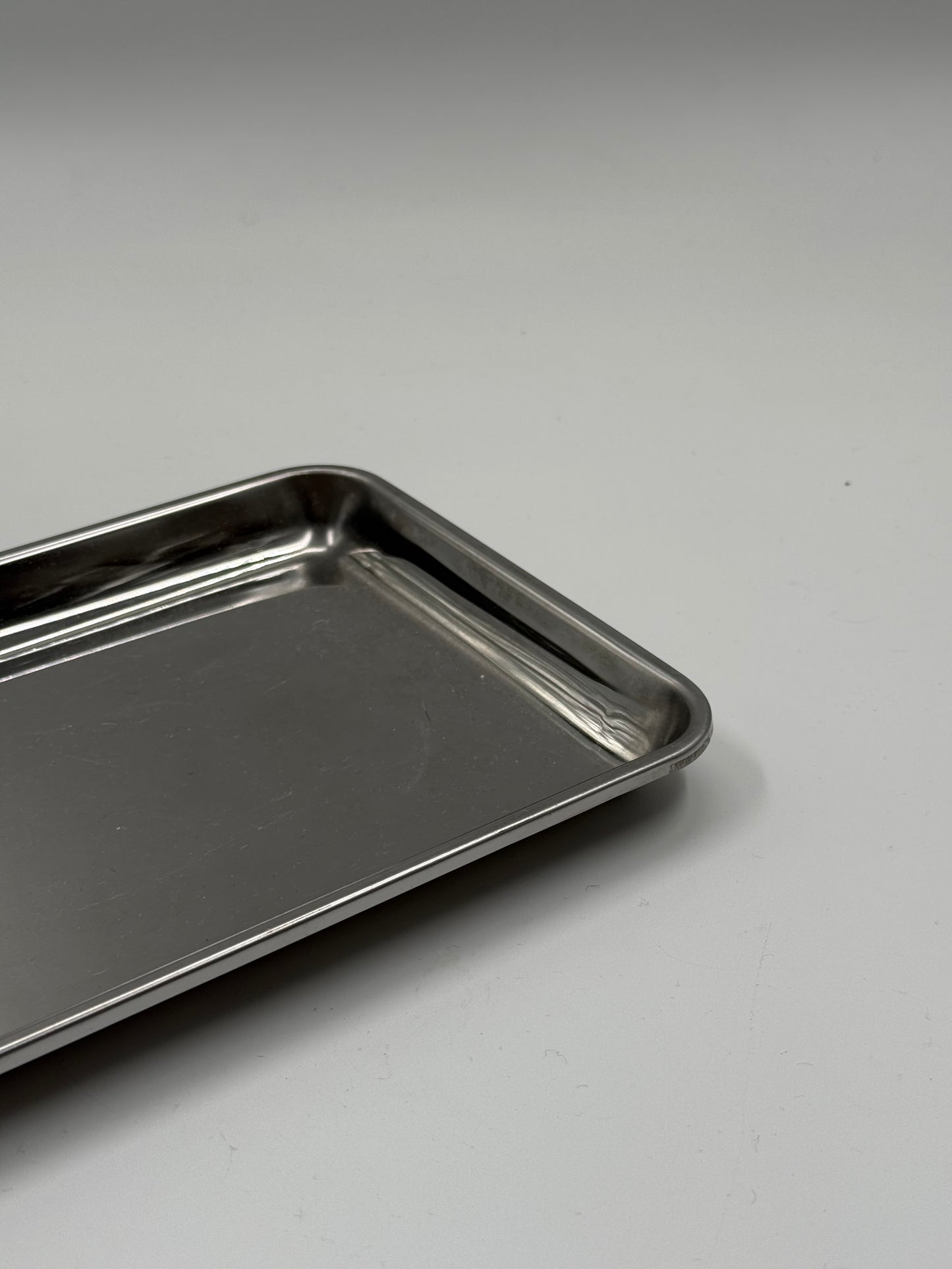 Aluminum Serving Tray with Teak Handles Mid-Century Modern