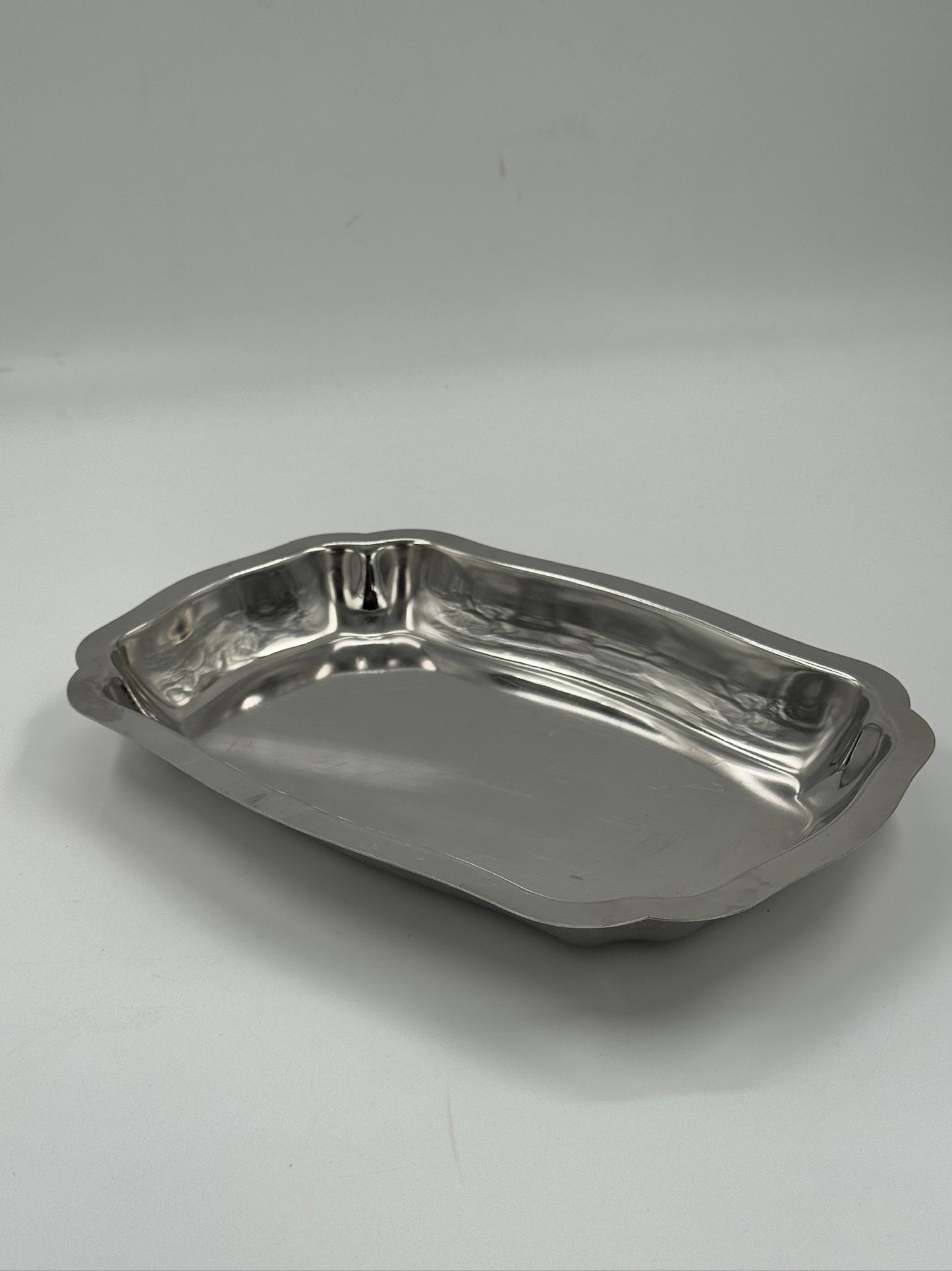 Vintage Stainless Steel Serving Tray