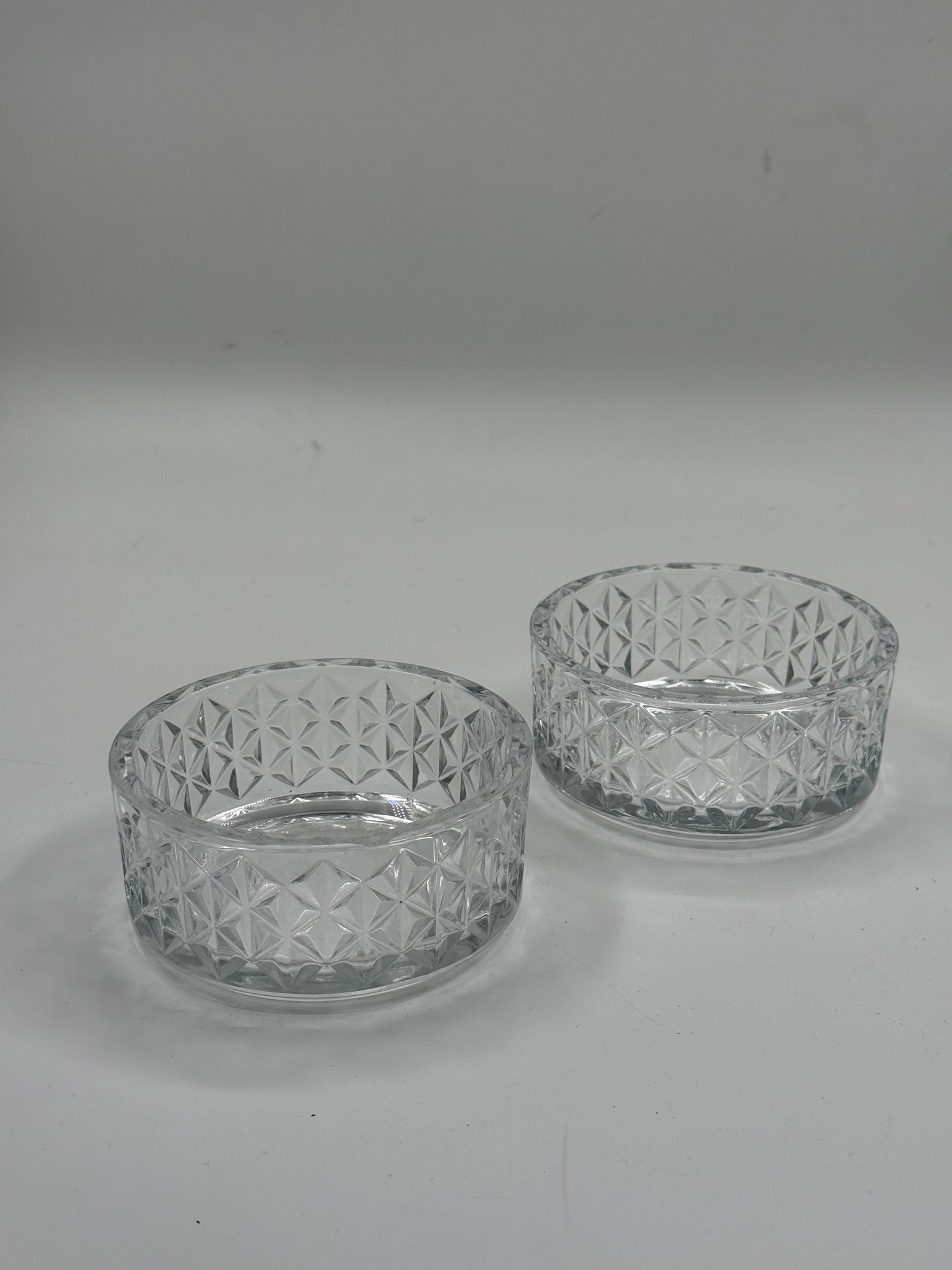 Vintage Cut Glass Catchall Set