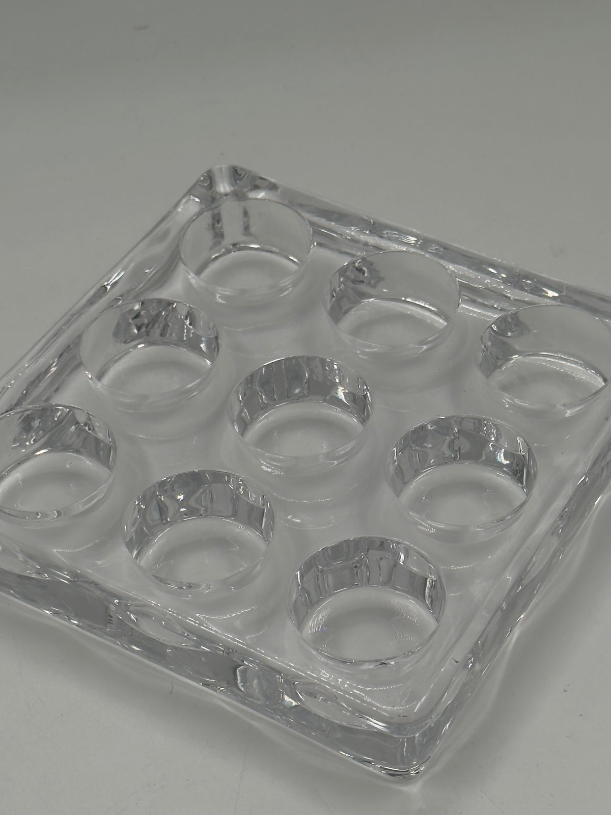 Vintage Pressed Glass 9-Section Serving Tray