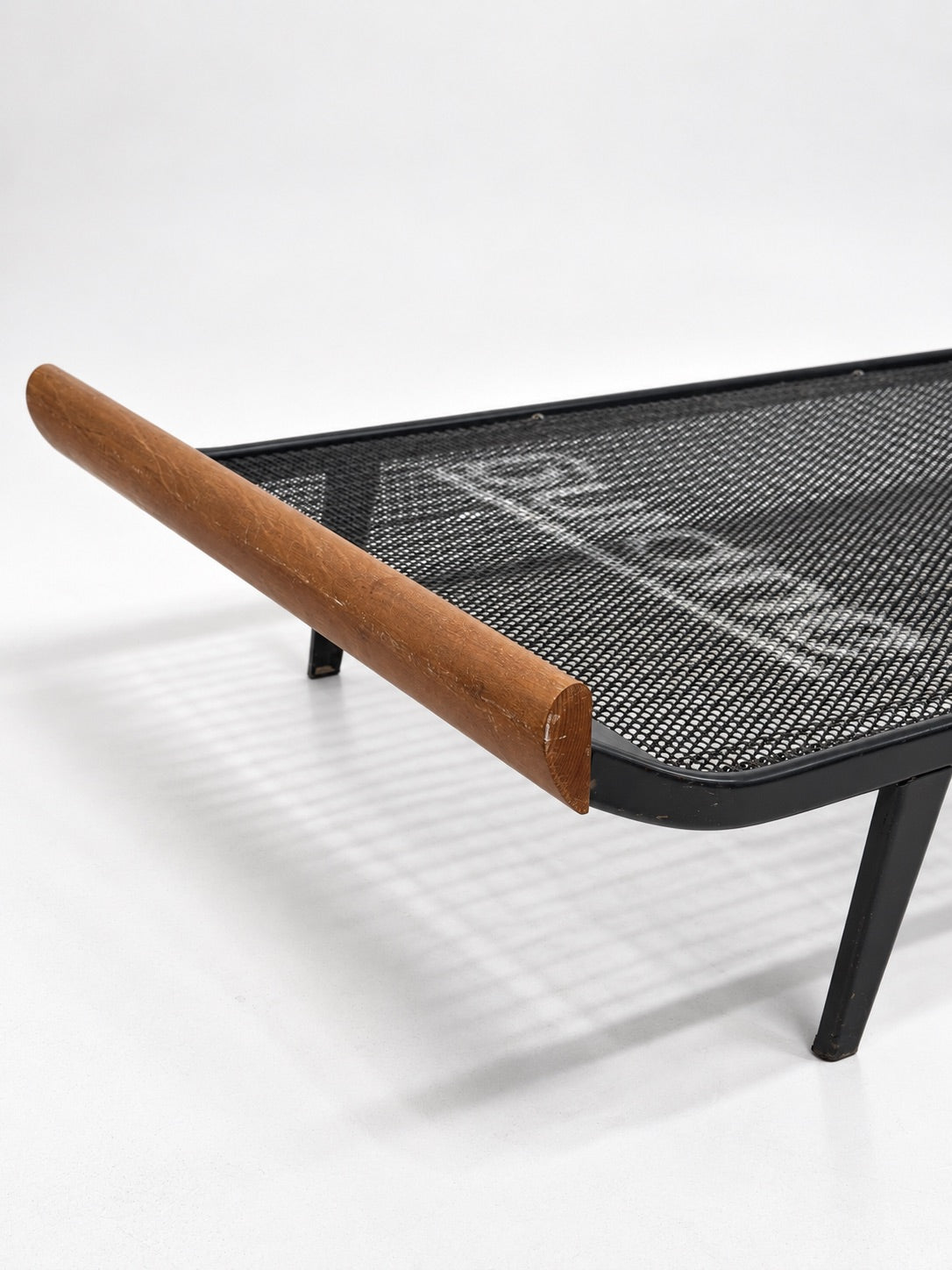 Auping Cleopatra Daybed by Dick Cordemeijer, Black Steel & Teak, 1950s