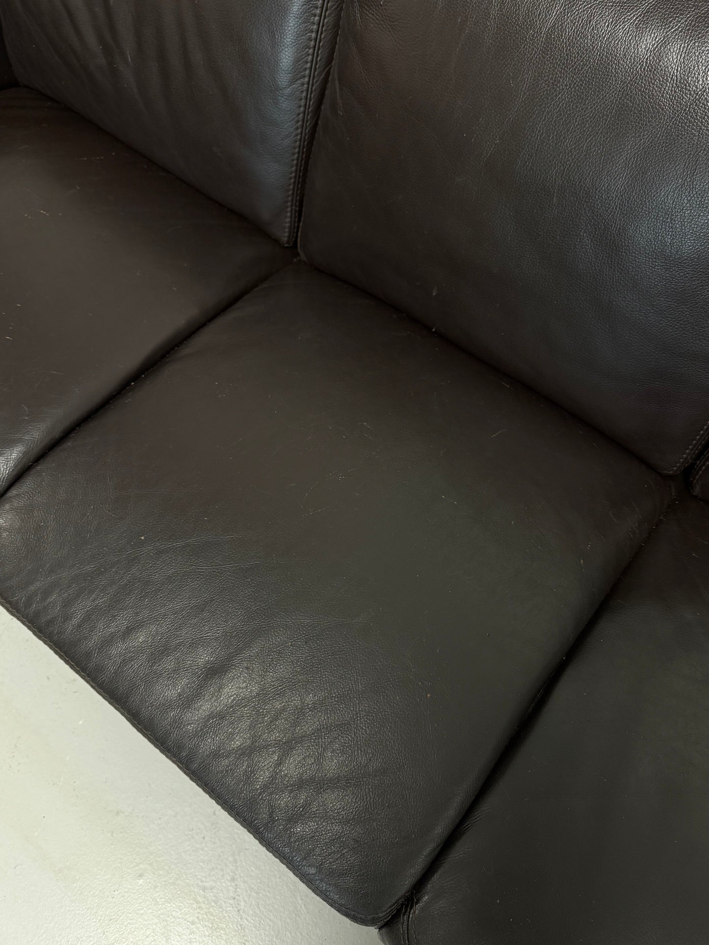 Vintage Brown Leather 3-Seater Sofa