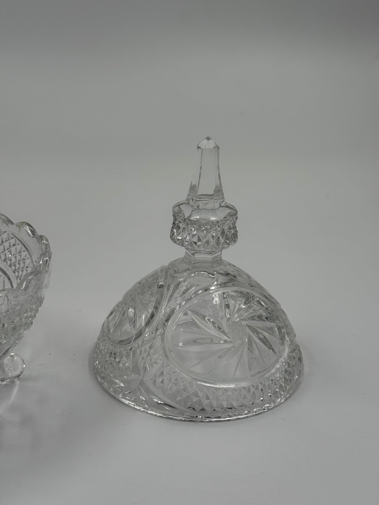 Vintage Cut Crystal bowl with Lid