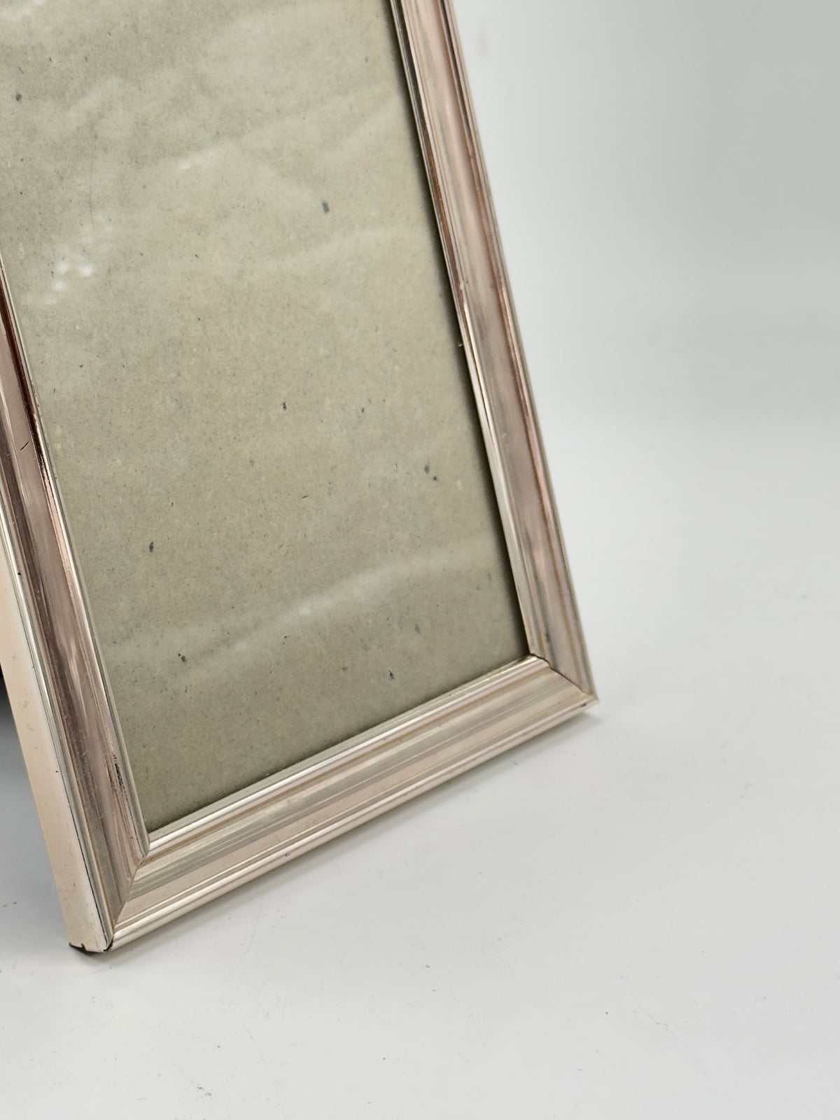 Vintage Silver-Plated Picture Frame with Reeded Border