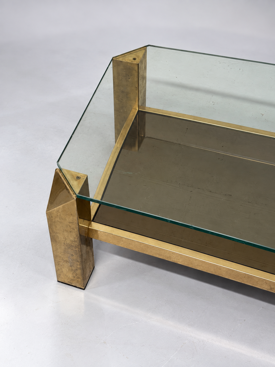Belgochrom Gold-Plated Coffee Table, 1970s
