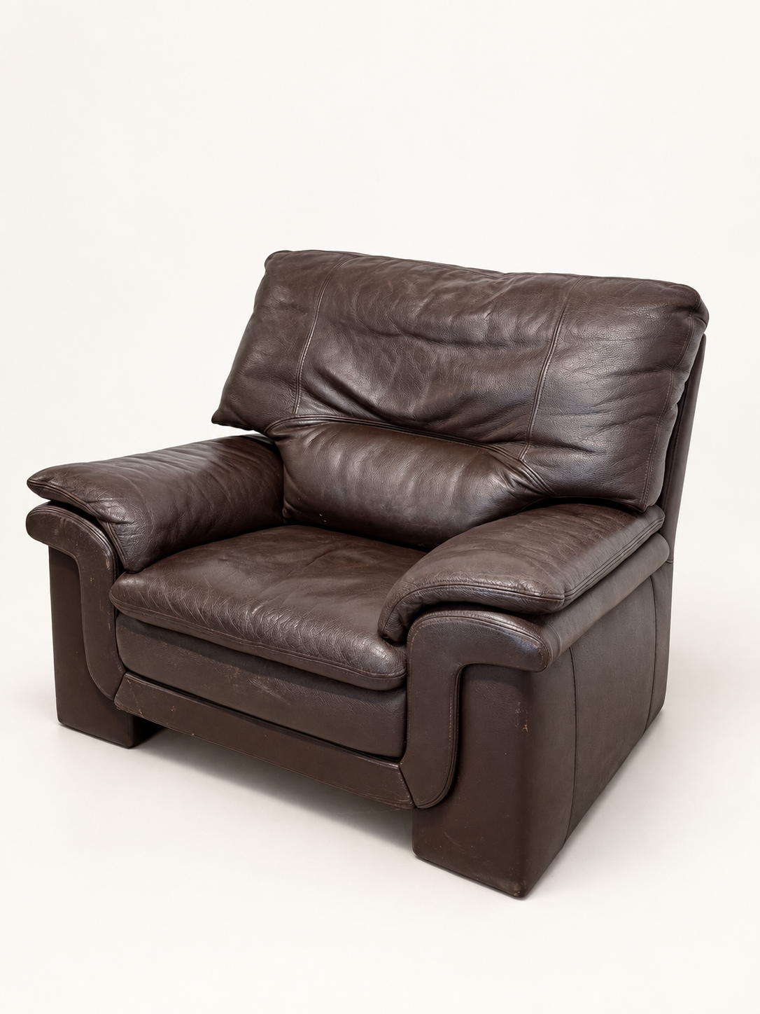 Brown Leather Club Armchair