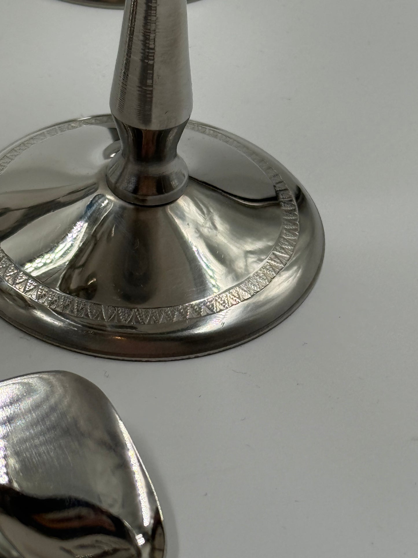 Set of Six Stainless Steel Dessert Coupes With Matching Spoons