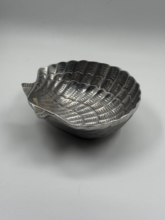 Shell Shaped Aluminum Bowl Organic Modern Style