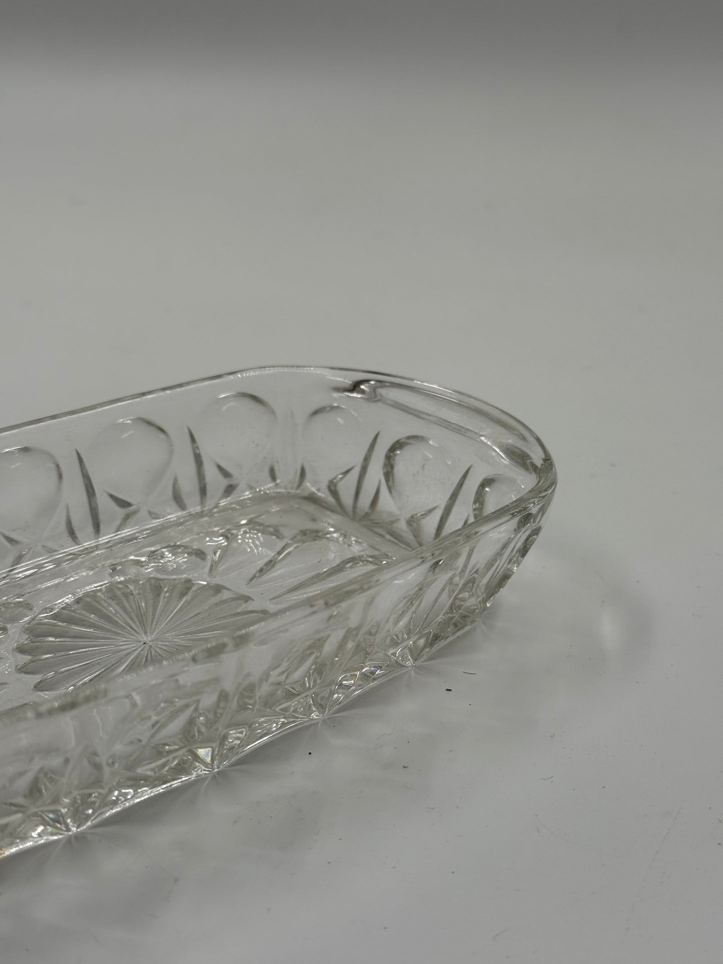 Vintage Cut Glass Tray