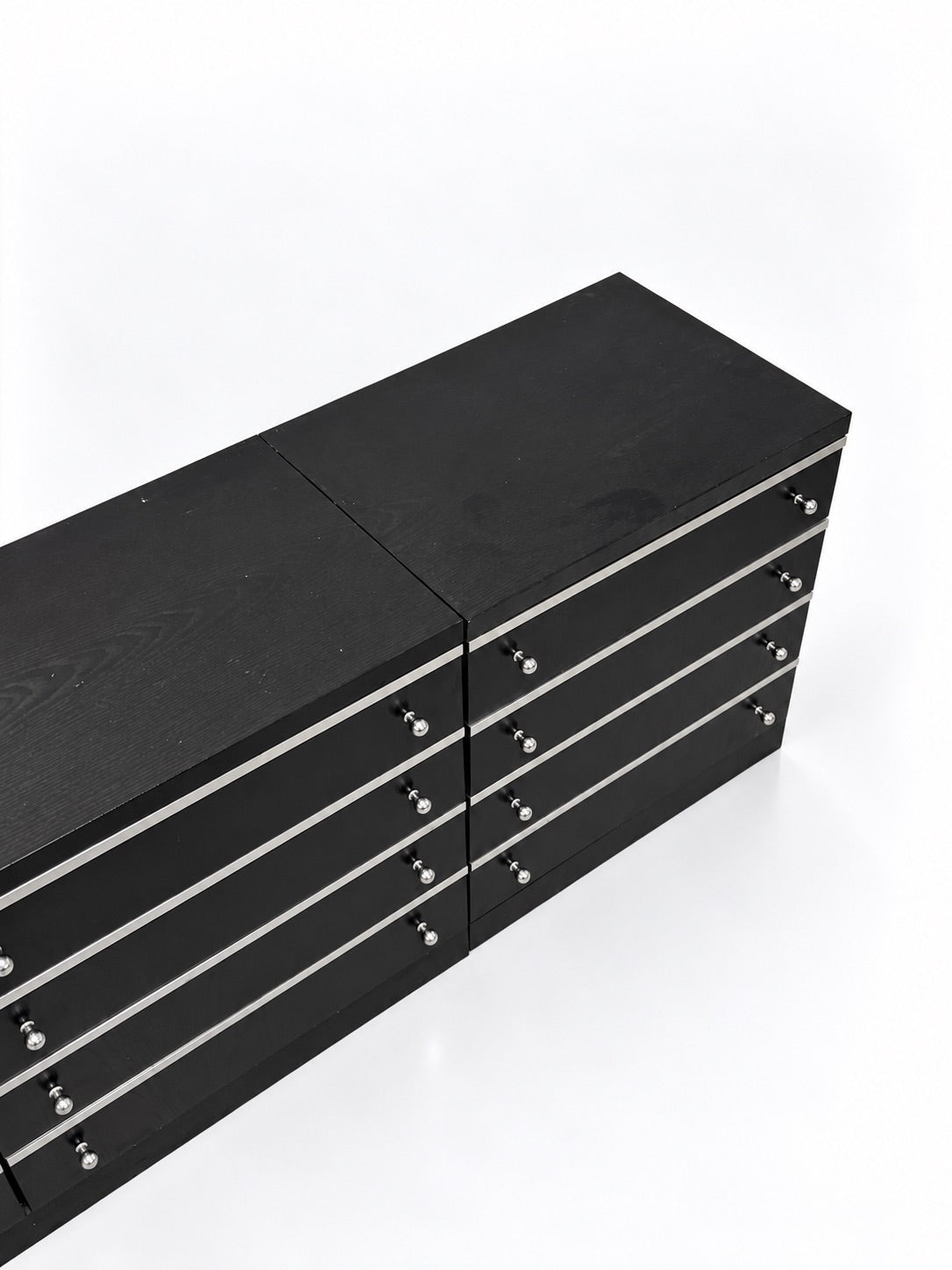 Modular Enfilade, Black Ash & Aluminium, 1970s