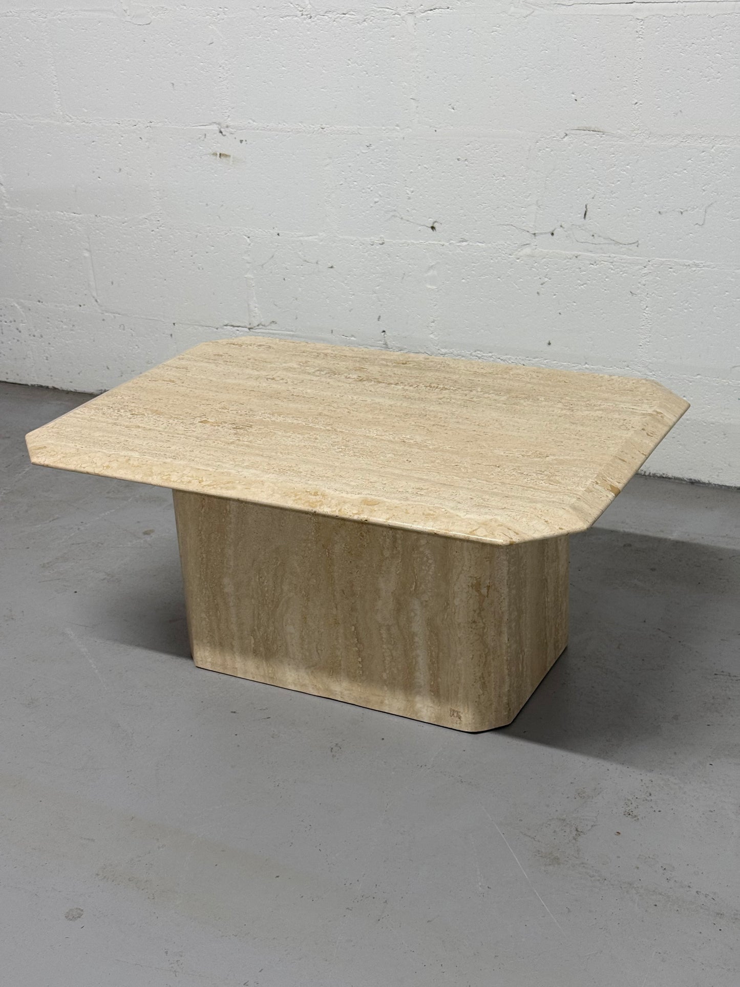 1970s Italian Travertine Coffee Table
