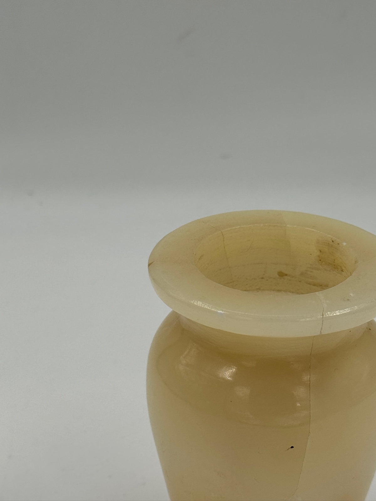 Vintage Honey Alabaster Urn Vase
