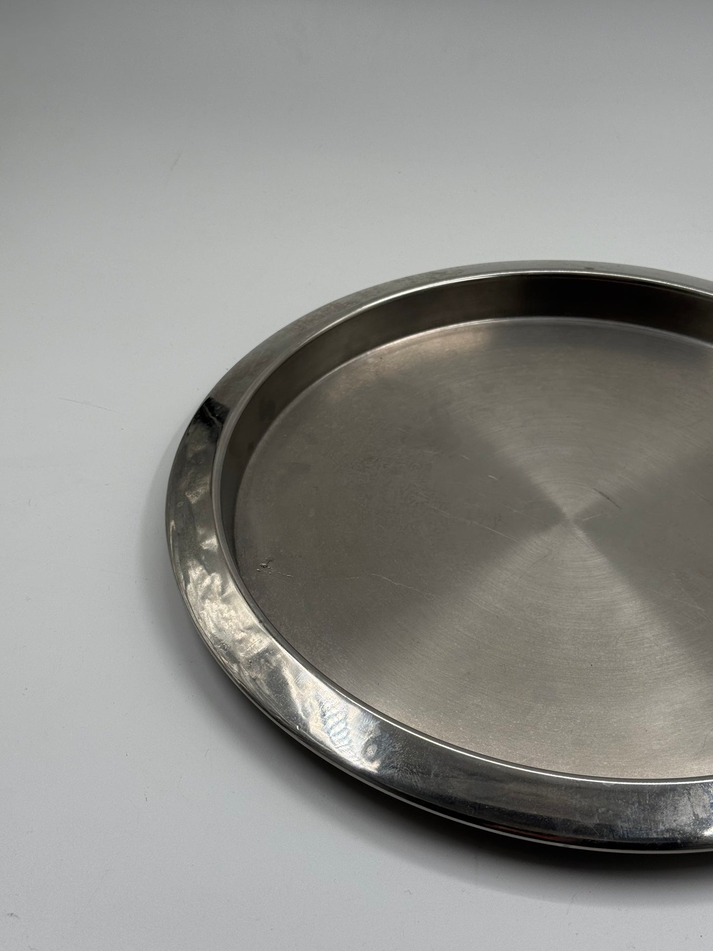 Vintage stainless steel serving tray