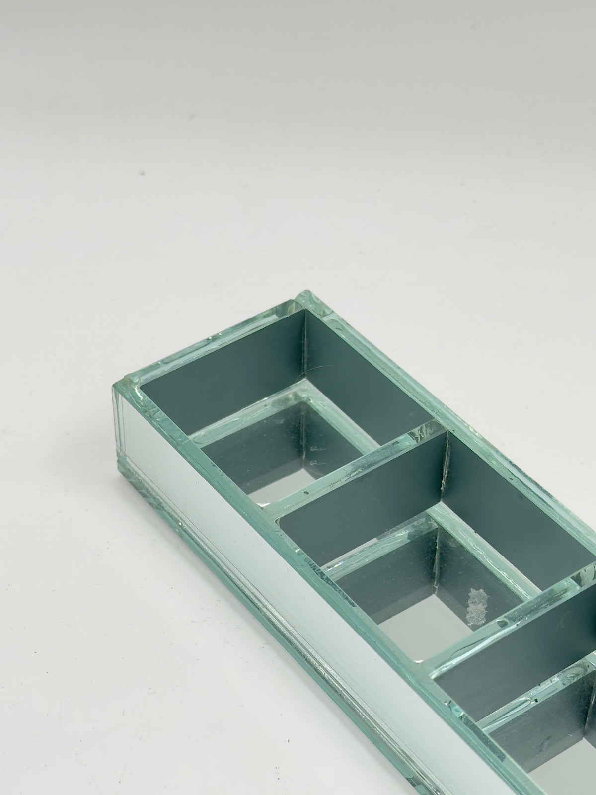 Vintage Mirrored Glass 5-Section Divided Tray