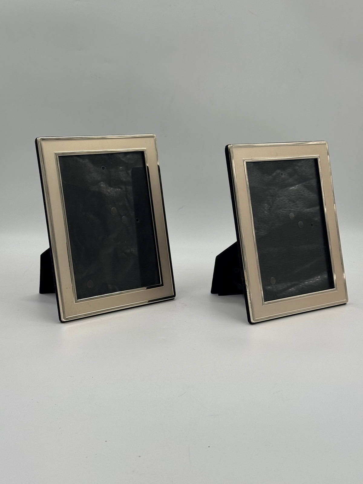 Pair of Silver-Tone Metal Photo Frames
