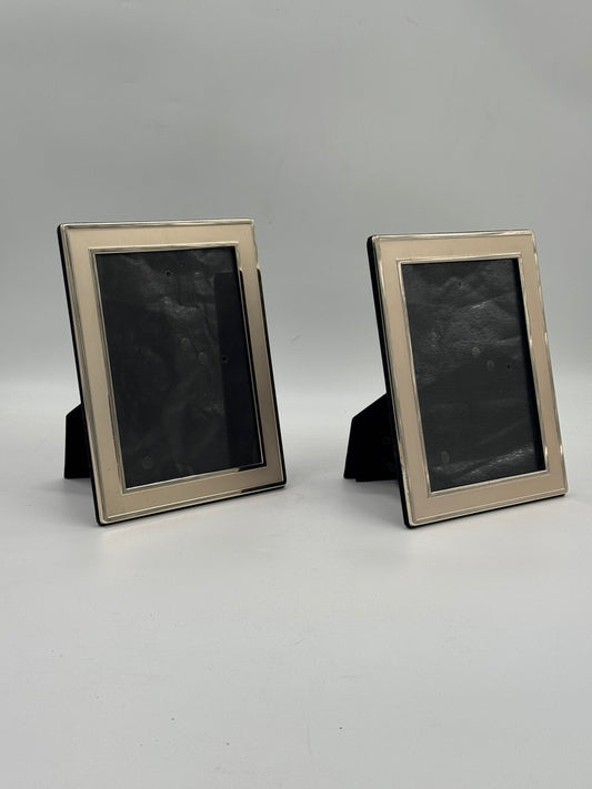 Pair of Silver-Tone Metal Photo Frames