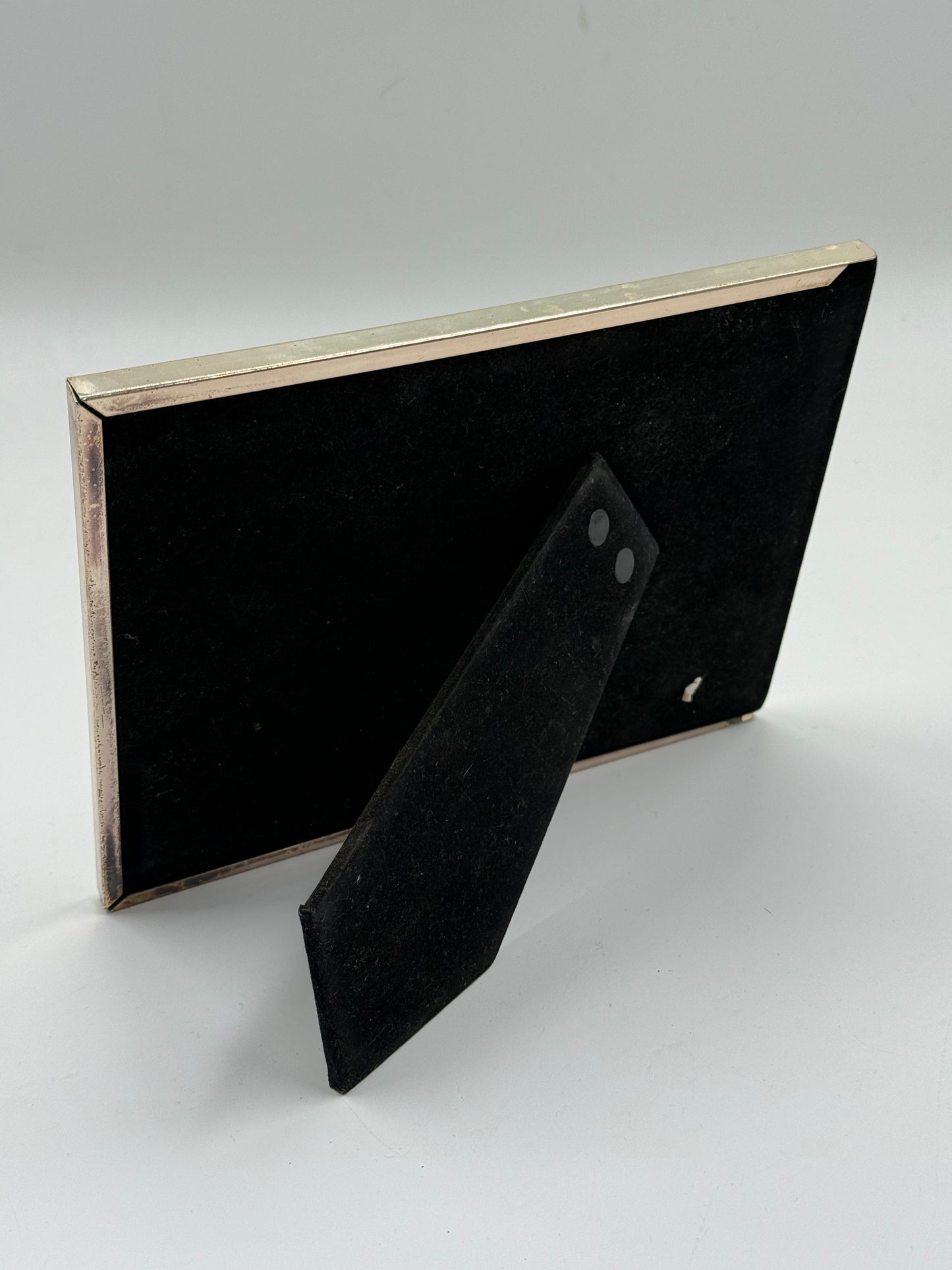 Vintage Wood & Brass Photo Frame