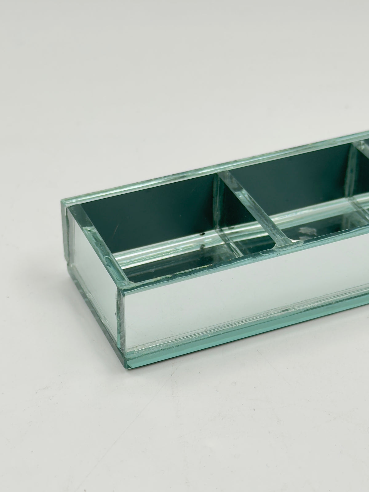 Vintage Mirrored Glass 5-Section Divided Tray