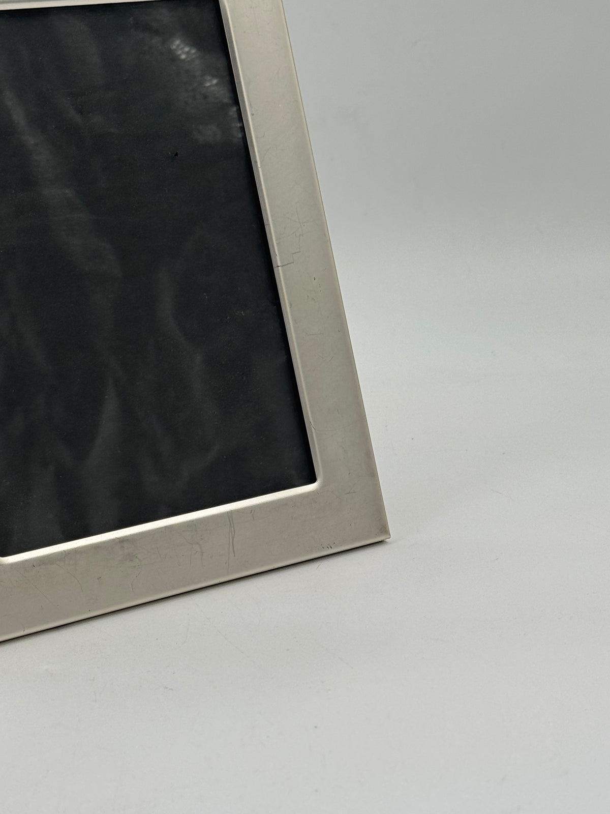 Minimalist Satin Silver-Tone Photo Frame