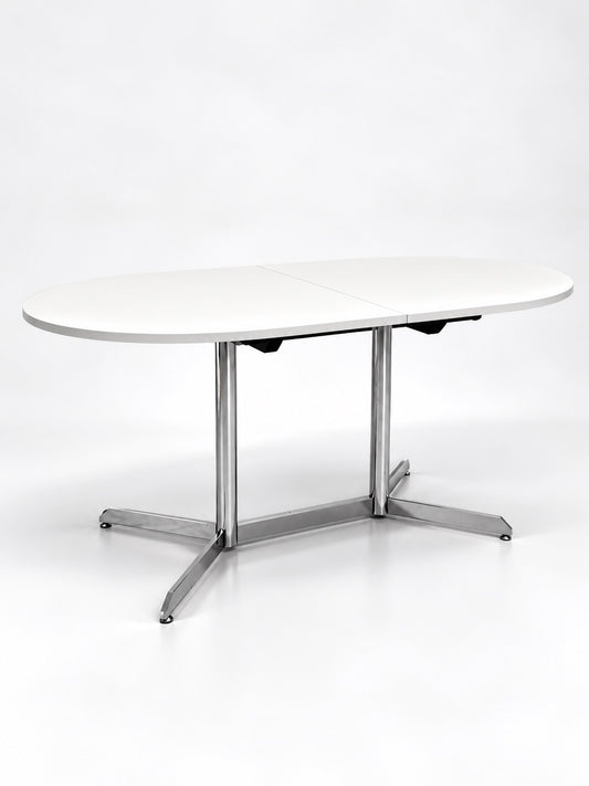 Extendable Oval Dining Table, 1970s