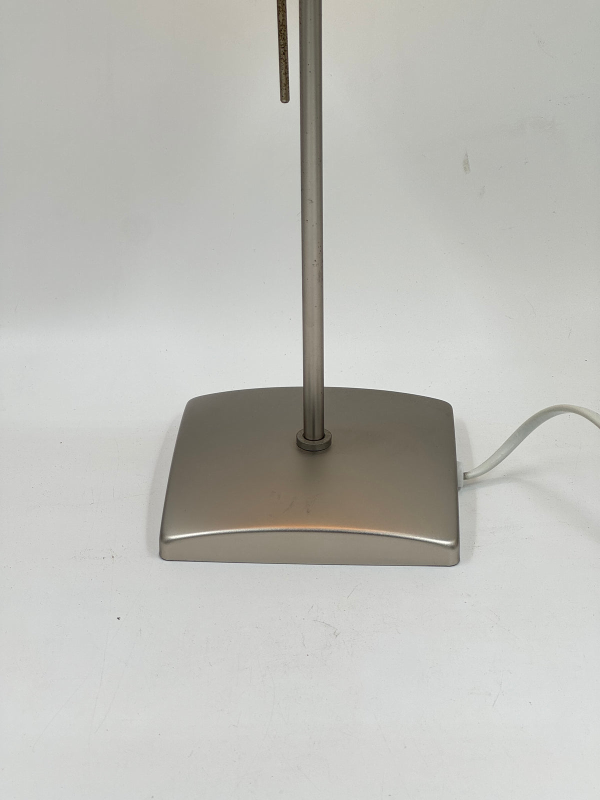 Vintage Crinkled Rice Paper Table Lamp, Matte Metal Base