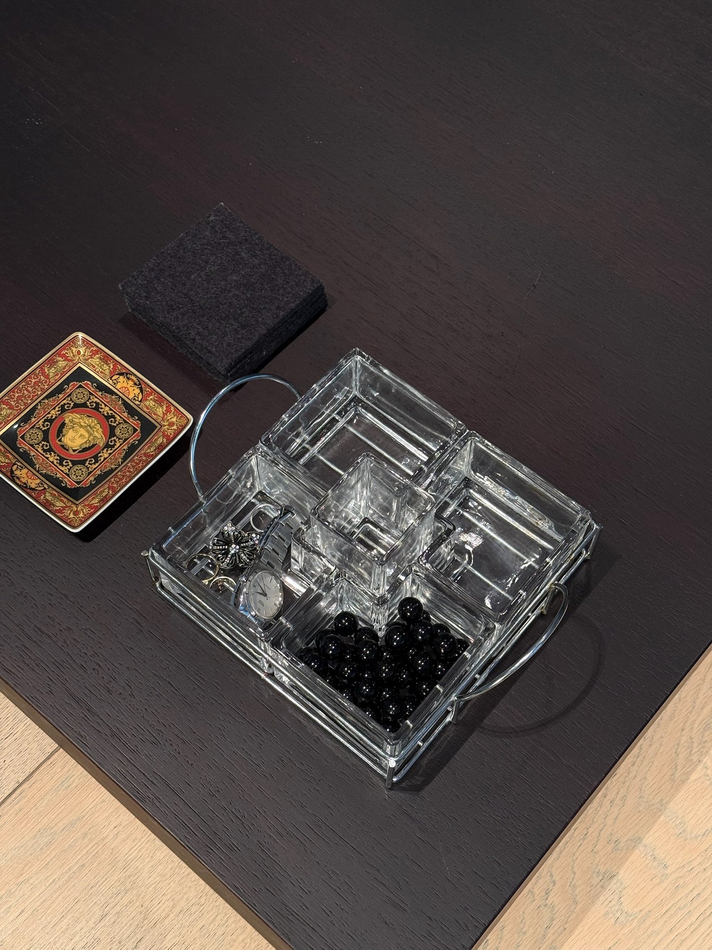 Modular Glass & Chrome Aperitif Set