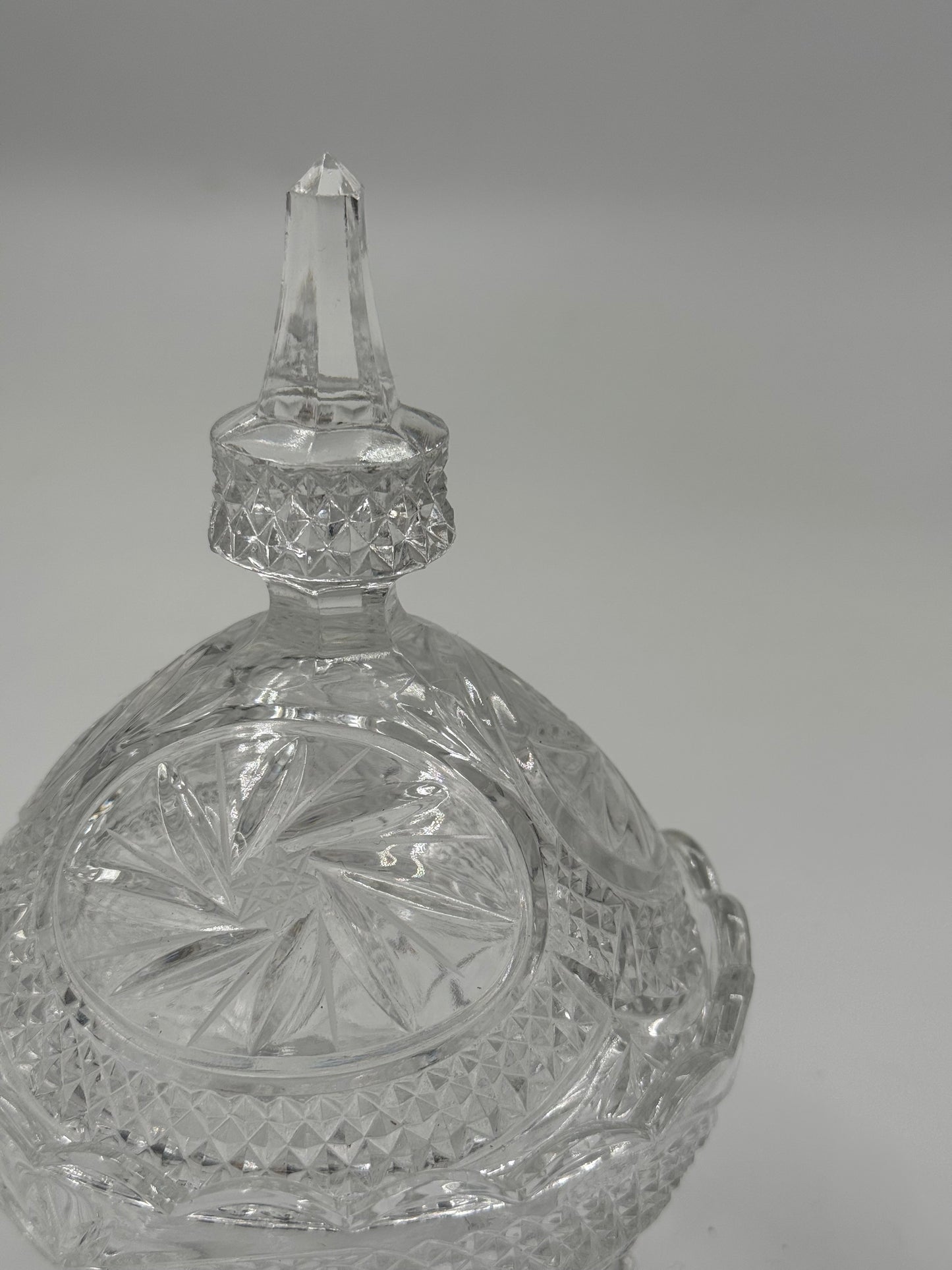 Vintage Cut Crystal bowl with Lid
