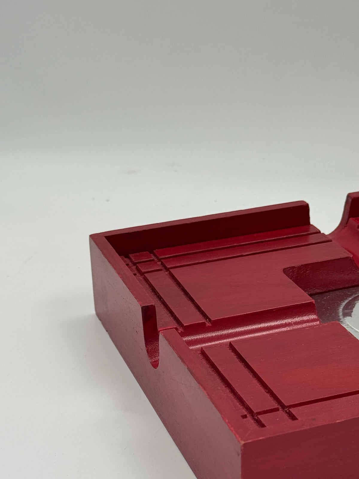 Red Wood Cigar Ashtray, "Plasencia" Branded
