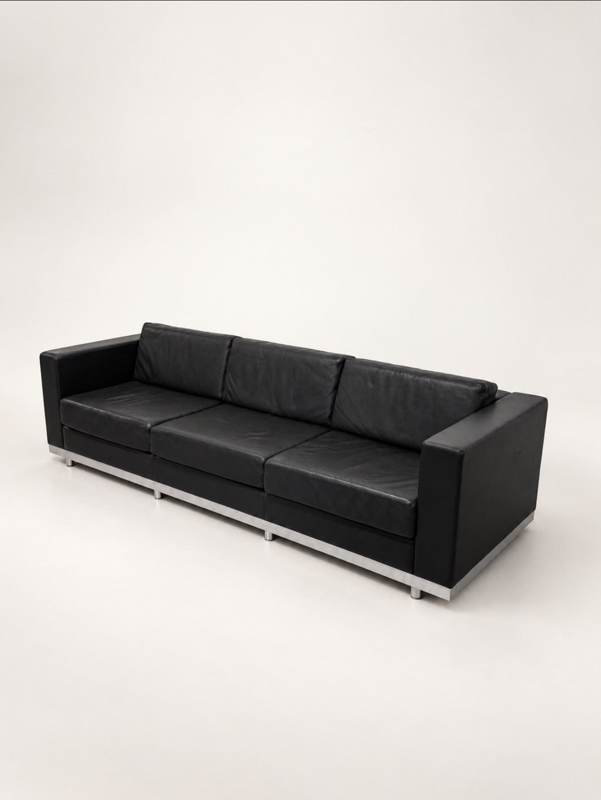 Bulo Black Leather 4-Seater Sofa