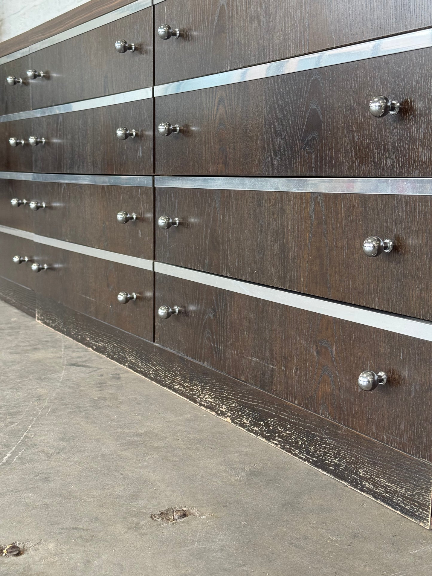 Vintage Modular Sideboard, Set of 3 Units (240cm total)
